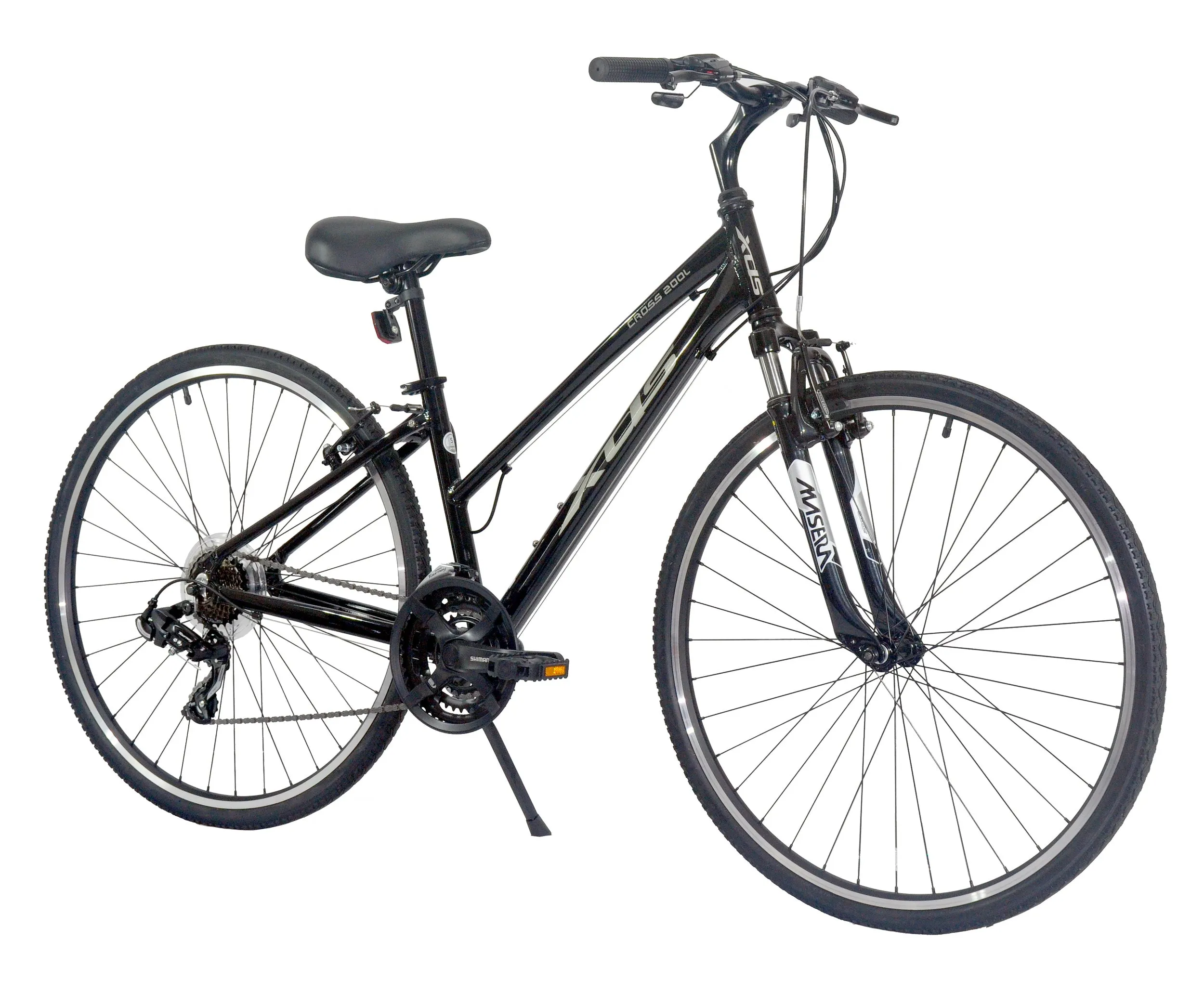 XDS Cross 200 21sp 700C Step-Through Comfort Hybrid Bike // Jet Black